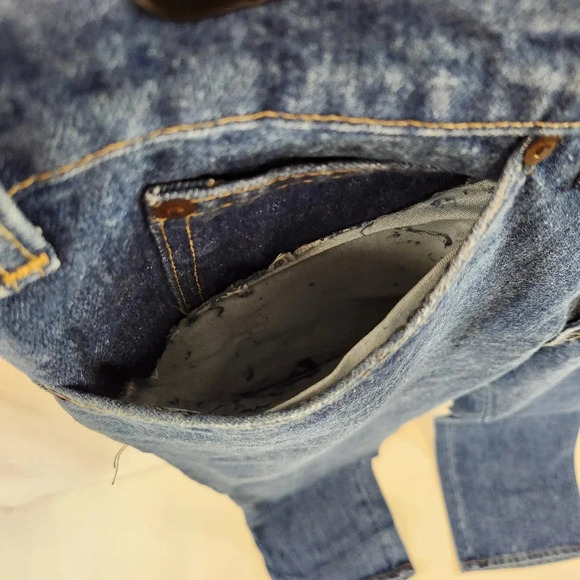 GWG Scrubbies Stonewash Finish Men's Blue Jeans Denim 34x32 - Picture 14 of 16